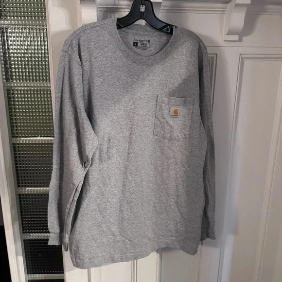 Carhartt Long Sleeve T-shirt Work Shirt Gray Loose Fit Mens Size S NWOT - Picture 8 of 8